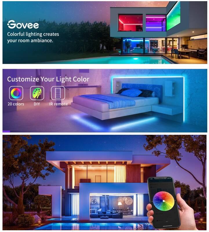 LED pásek Govee WiFi RGB Smart, 10m