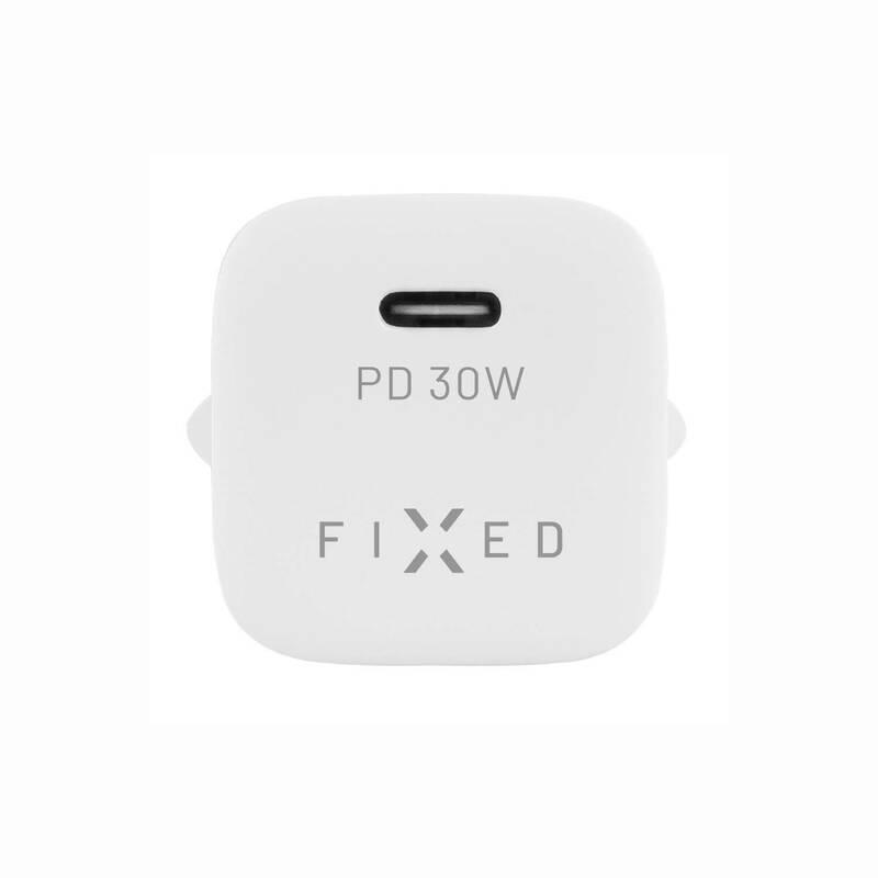 Nabíječka do sítě FIXED Mini 1xUSB-C PD 30W USB-C kabel 1m bílá