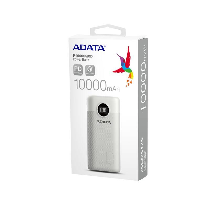 Powerbank ADATA AP10000 10000mAh bílá