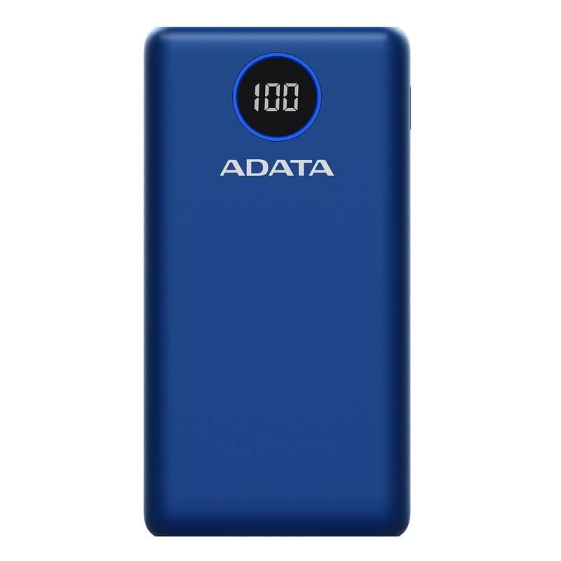 Powerbank ADATA P20000QCD 20000mAh, QC 3.0, PD 3.0 modrá