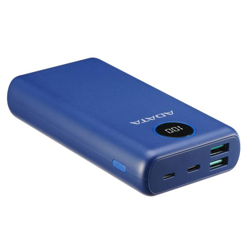 Powerbank ADATA P20000QCD 20000mAh, QC 3.0, PD 3.0 modrá, Powerbank, ADATA, P20000QCD, 20000mAh, QC, 3.0, PD, 3.0, modrá