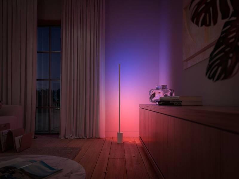 Stojací lampa Philips Hue Gradient Signe bílá