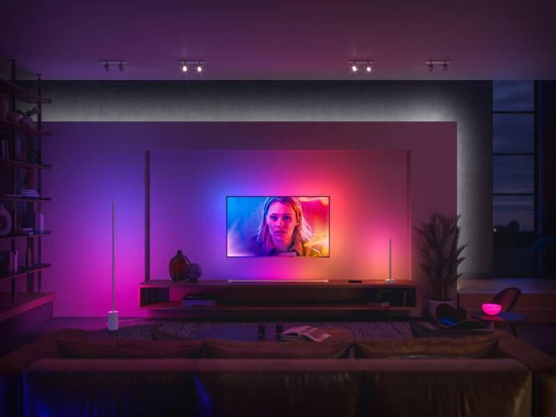 Stojací lampa Philips Hue Gradient Signe bílá
