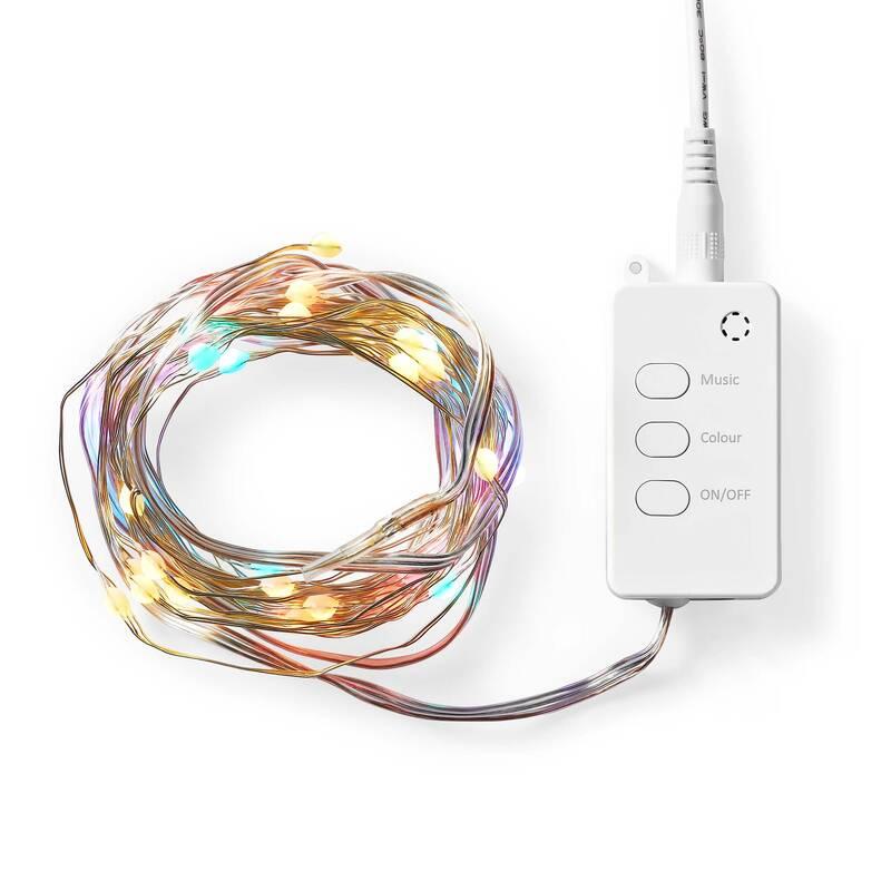 Vánoční osvětlení Nedis SmartLife RGB řetěz, Wi-Fi, 5m