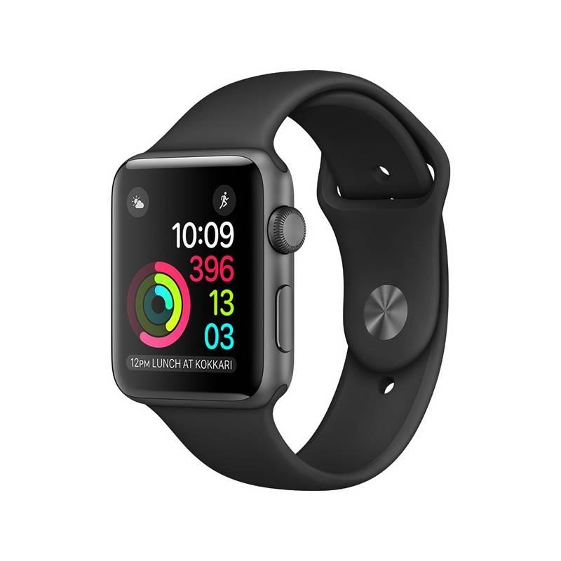 Chytré hodinky Apple Watch Series 1 42mm pouzdro z vesmírně šedého hliníku – černý sportovní řemínek, Chytré, hodinky, Apple, Watch, Series, 1, 42mm, pouzdro, z, vesmírně, šedého, hliníku, –, černý, sportovní, řemínek