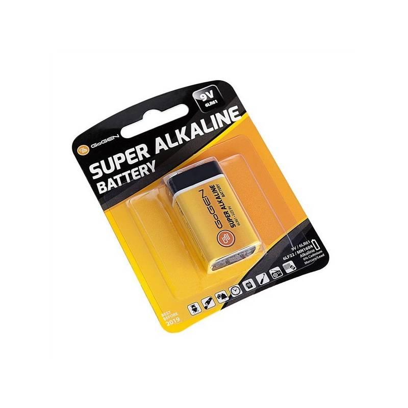 Baterie alkalická GoGEN SUPER ALKALINE 9V, blistr 1ks, Baterie, alkalická, GoGEN, SUPER, ALKALINE, 9V, blistr, 1ks