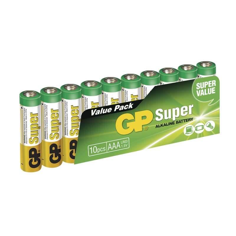 Baterie alkalická GP Super AAA, fólie