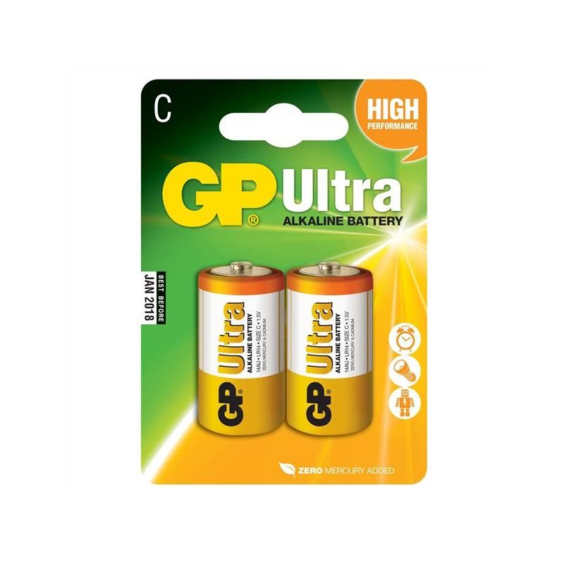 Baterie alkalická GP Ultra C, LR14, blistr 2ks, Baterie, alkalická, GP, Ultra, C, LR14, blistr, 2ks