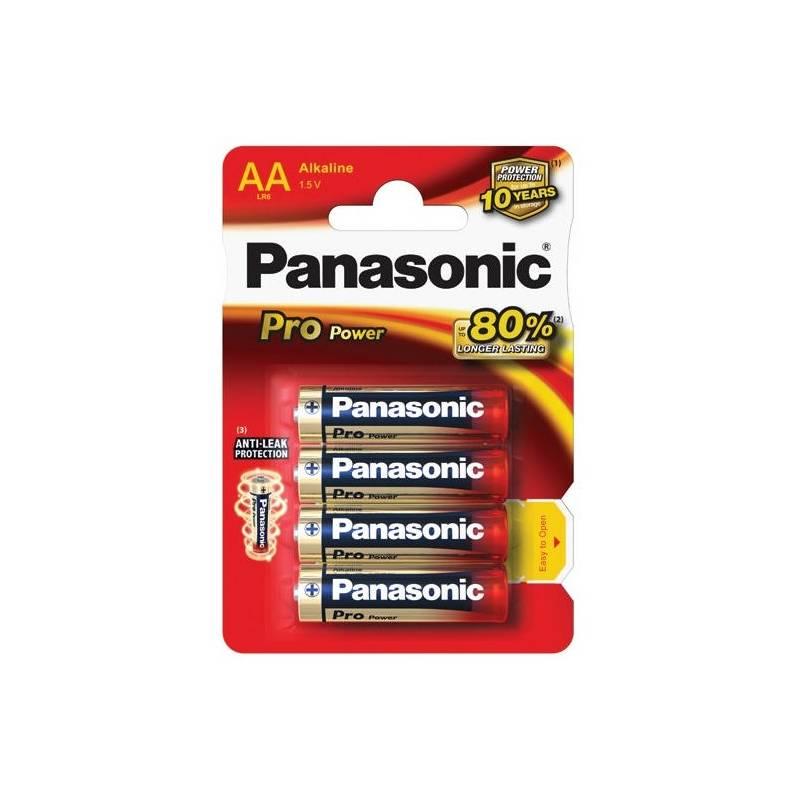 Baterie alkalická Panasonic AA, LR6, Pro Power, blistr 4ks