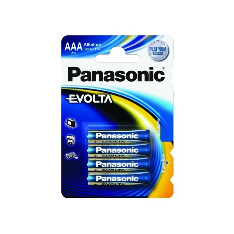 Baterie alkalická Panasonic AAA, LR03, Evolta, blistr 4ks