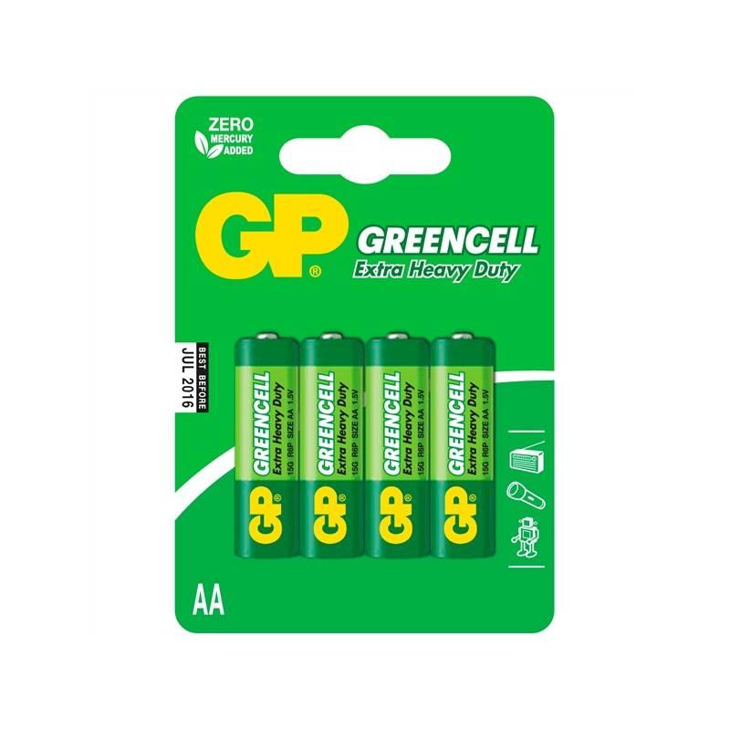 Baterie zinkochloridová GP Greencell AA, blistr