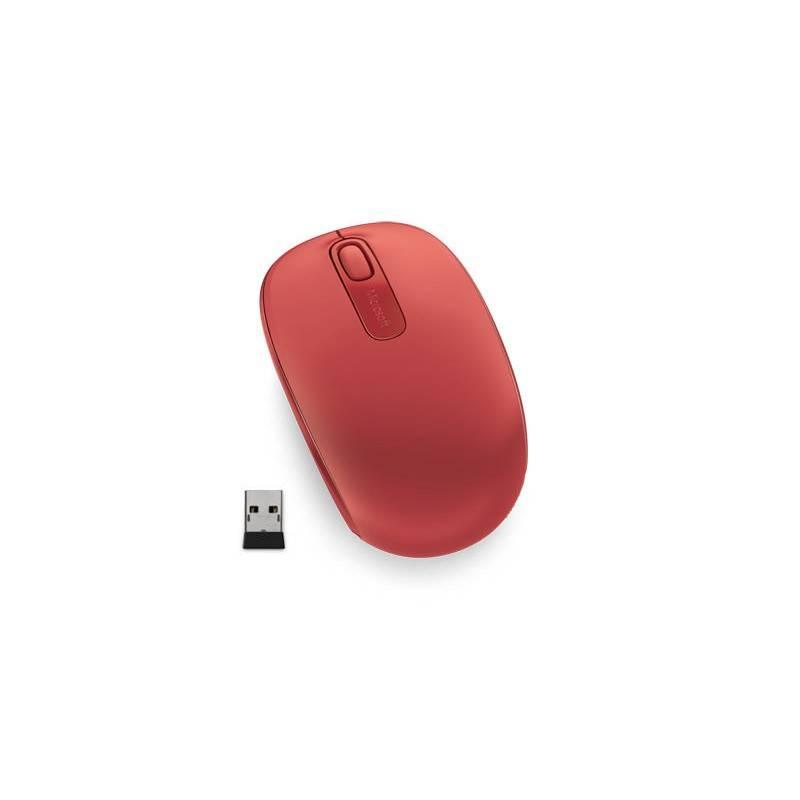 Myš Microsoft Wireless Mobile Mouse 1850 Flame Red červená