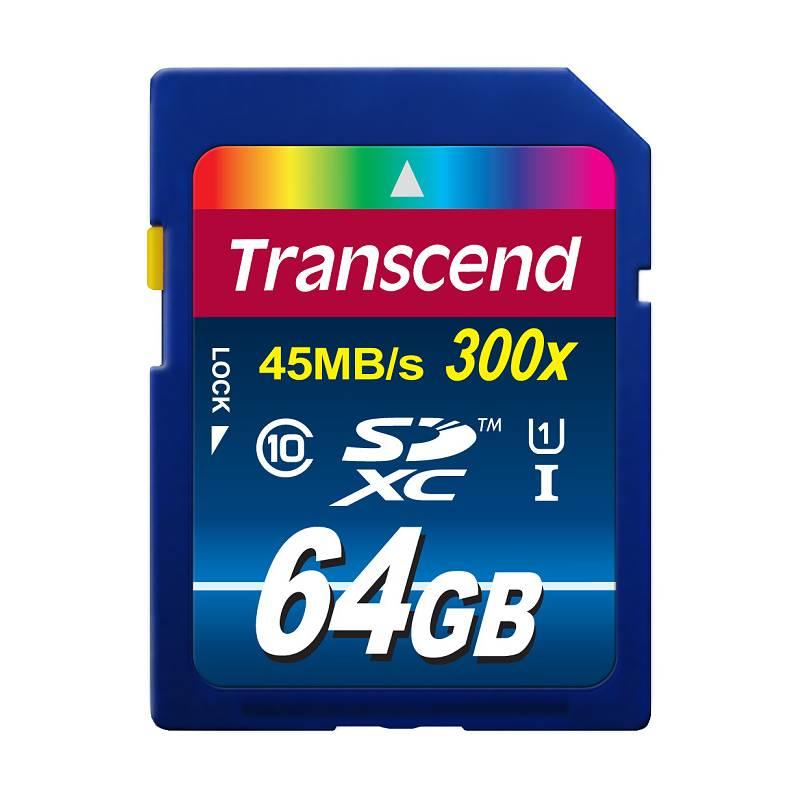Paměťová karta Transcend SDXC Premium 64GB UHS-I U1, Paměťová, karta, Transcend, SDXC, Premium, 64GB, UHS-I, U1