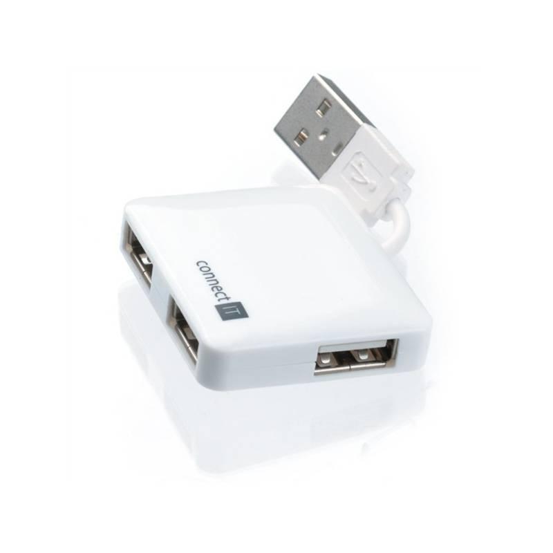 USB Hub Connect IT USB 2.0 4x USB 2.0 bílý, USB, Hub, Connect, IT, USB, 2.0, 4x, USB, 2.0, bílý