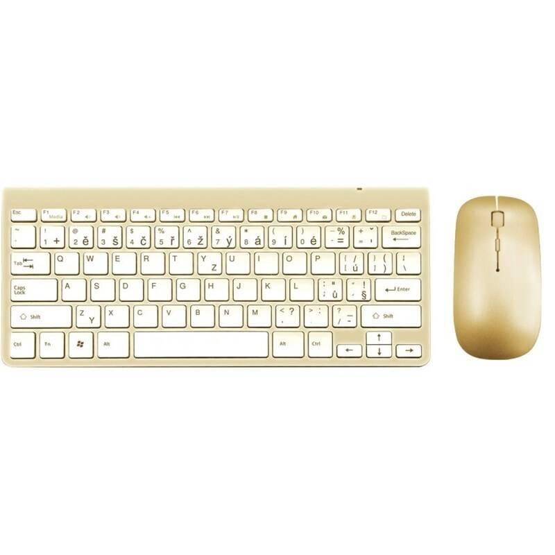 Klávesnice s myší WG Bluetooth zlatá