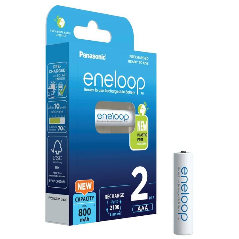 Baterie nabíjecí Panasonic Eneloop AAA, HR03, 800mAh, Ni-MH, blistr 2ks