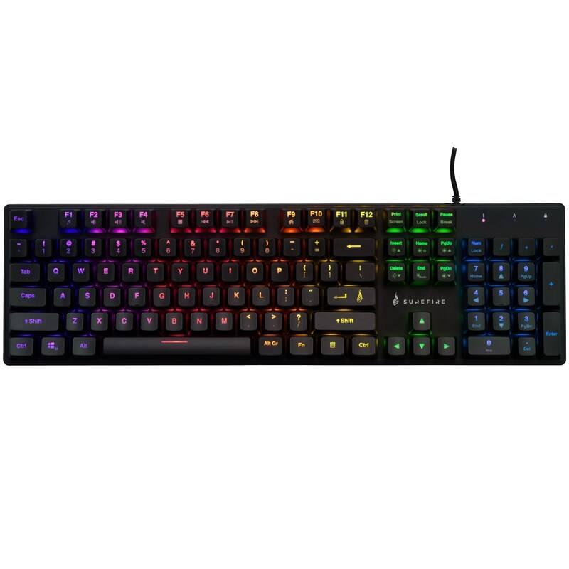 Klávesnice SureFire KingPin M2 RGB, US černá, Klávesnice, SureFire, KingPin, M2, RGB, US, černá