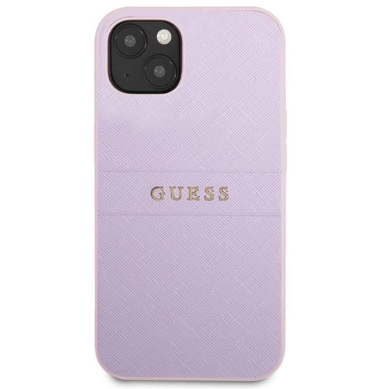 Kryt na mobil Guess Saffiano na Apple iPhone 13 fialový