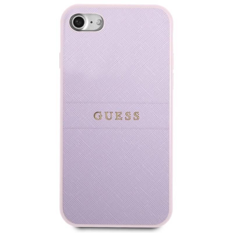Kryt na mobil Guess Saffiano na Apple iPhone 13 Pro 7 8 SE2020 SE2022 fialový