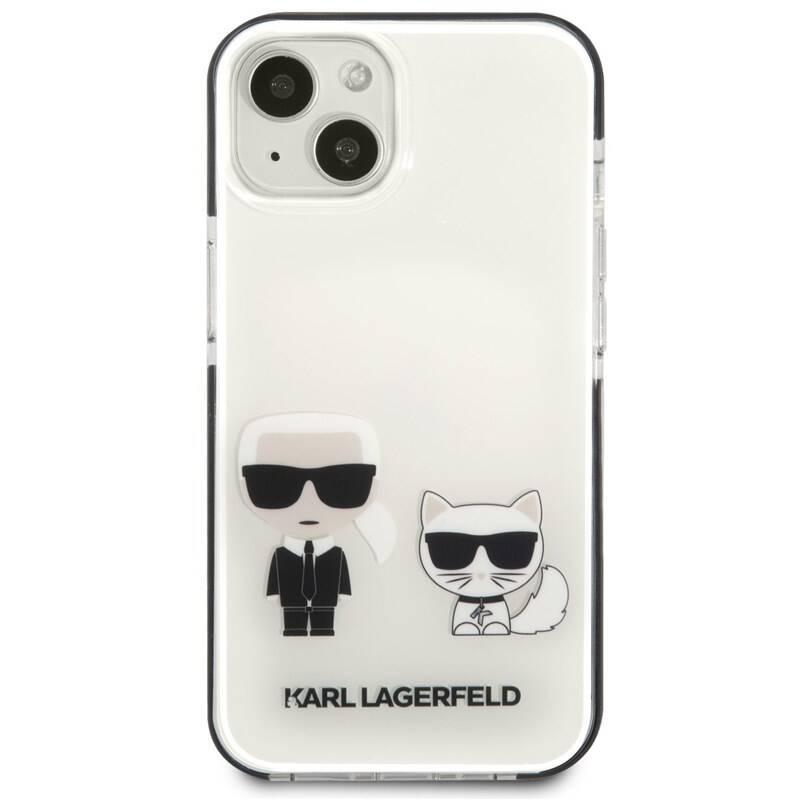 Kryt na mobil Karl Lagerfeld Karl and Choupette na Apple iPhone 13 bílý