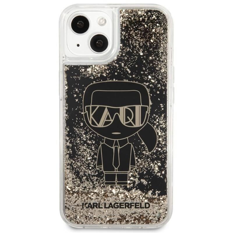 Kryt na mobil Karl Lagerfeld Liquid Glitter Gatsby na Apple iPhone 13 černý