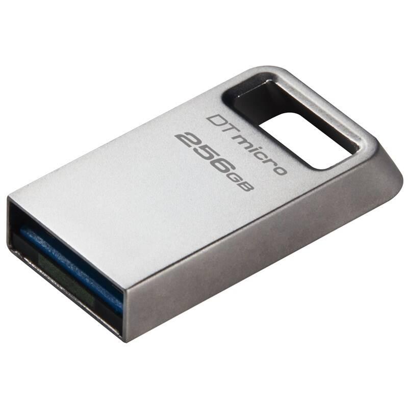 USB Flash Kingston DataTraveler Micro Metal 256GB stříbrný