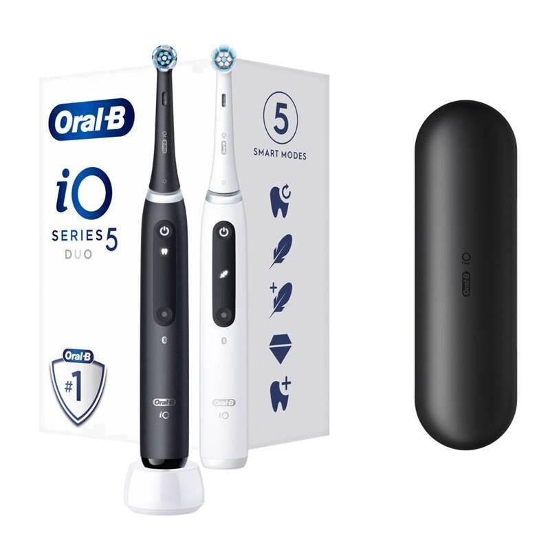 Zubní kartáček Oral-B iO Series 5 Matt Black Quite White DUO Pack, Zubní, kartáček, Oral-B, iO, Series, 5, Matt, Black, Quite, White, DUO, Pack