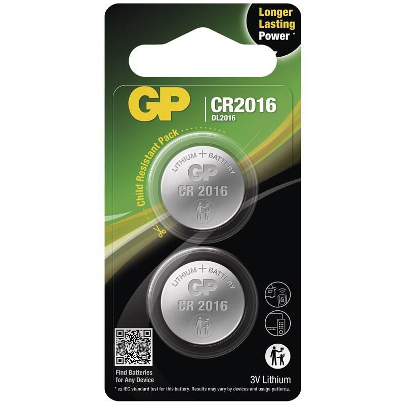 Baterie lithiová GP CR2016, blistr 2