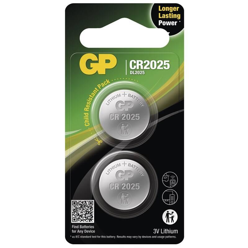 Baterie lithiová GP CR2025, blistr 2