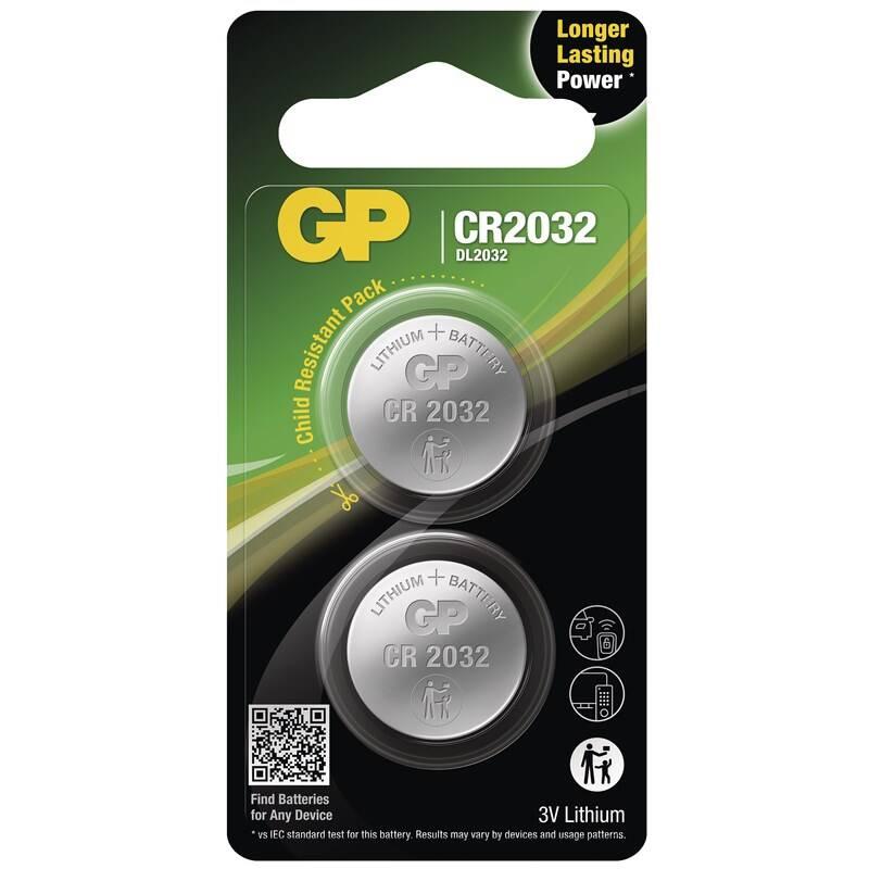 Baterie lithiová GP CR2032, blistr 2
