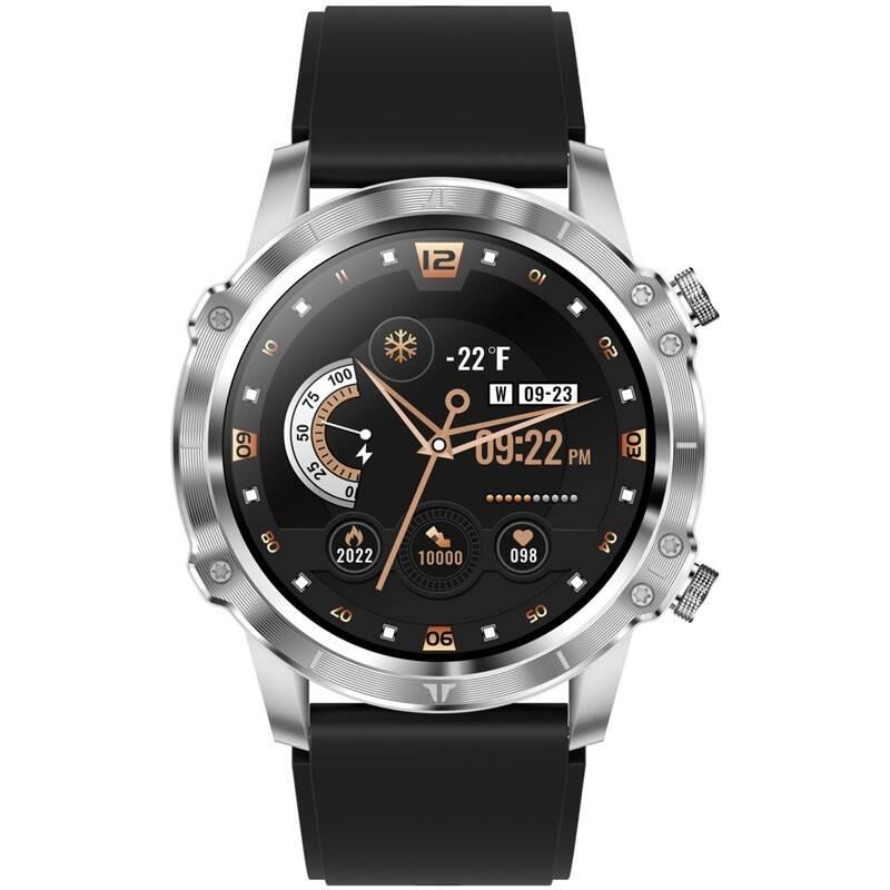 Chytré hodinky Carneo Adventure HR stříbrné