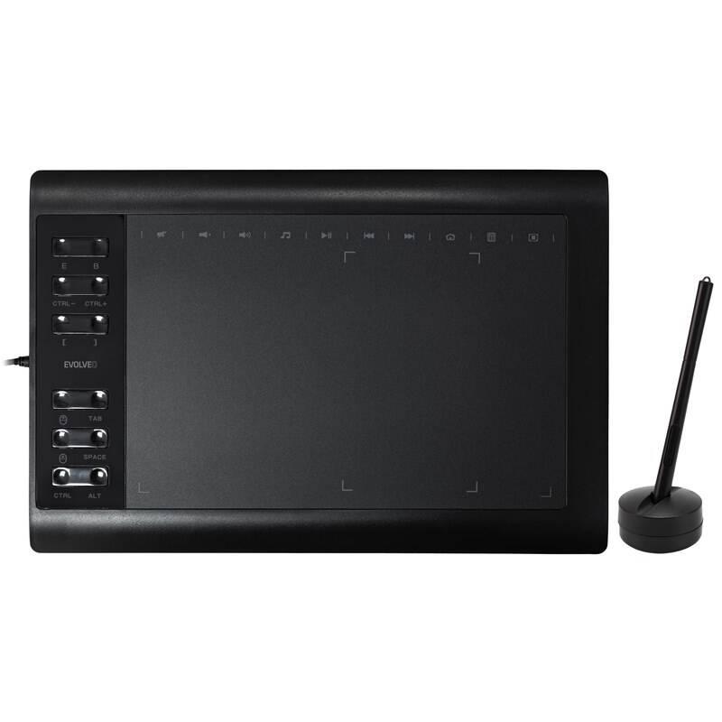 Grafický tablet Evolveo Grafico T12 černý, Grafický, tablet, Evolveo, Grafico, T12, černý