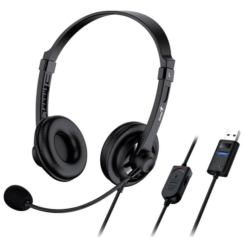 Headset Genius HS-230U černý, Headset, Genius, HS-230U, černý