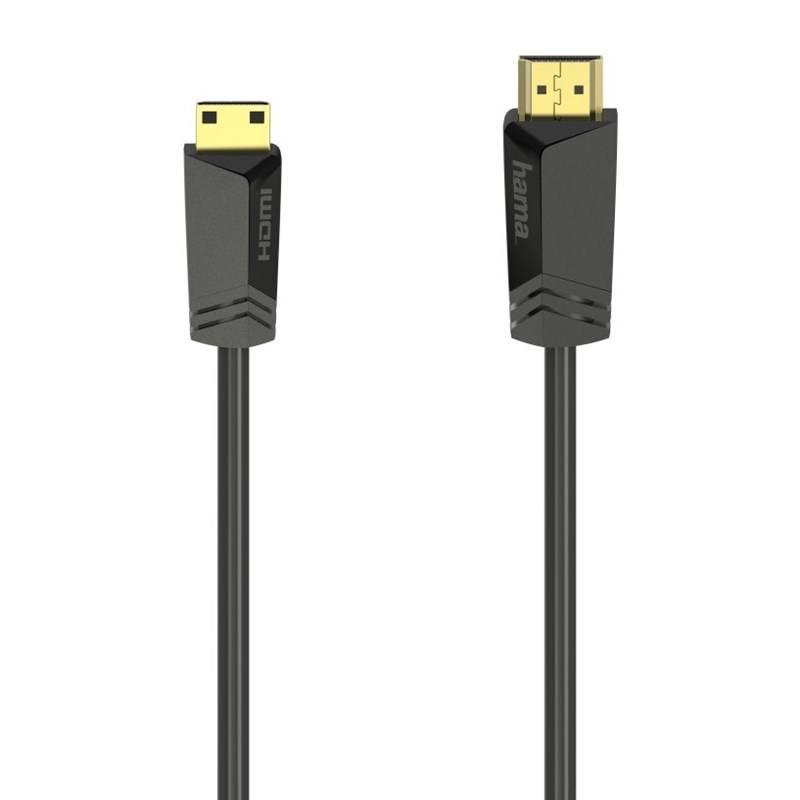 Kabel Hama HDMI HDMI mini, High Speed 4K, 1,5 m černý, Kabel, Hama, HDMI, HDMI, mini, High, Speed, 4K, 1,5, m, černý