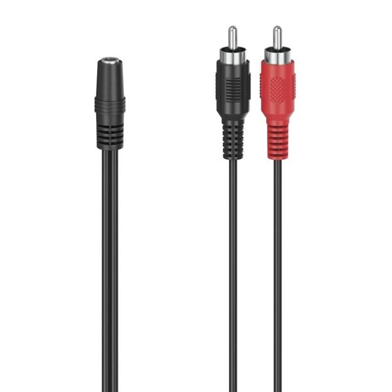 Kabel Hama jack 3,5 mm stereo 2x cinch , 10 cm černý, Kabel, Hama, jack, 3,5, mm, stereo, 2x, cinch, 10, cm, černý