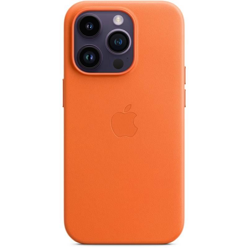Kryt na mobil Apple Leather Case s MagSafe pro iPhone 14 Pro - oranžový, Kryt, na, mobil, Apple, Leather, Case, s, MagSafe, pro, iPhone, 14, Pro, oranžový