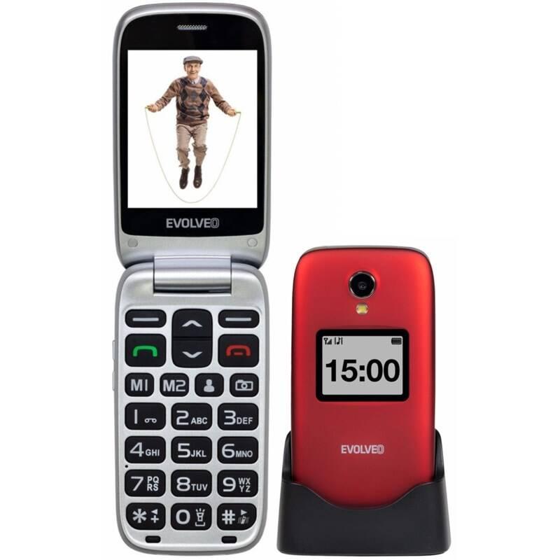 Mobilní telefon Evolveo EasyPhone FP červený