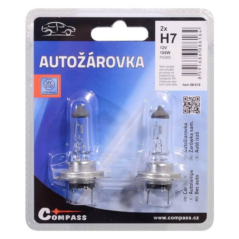 Autožárovka Compass 08616 08616 12V H7 100W PX26d 2ks, Autožárovka, Compass, 08616, 08616, 12V, H7, 100W, PX26d, 2ks