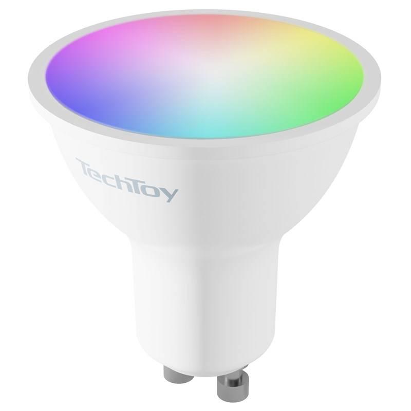 Chytrá žárovka TechToy RGB, 4.7W, GU10, ZigBee, Chytrá, žárovka, TechToy, RGB, 4.7W, GU10, ZigBee