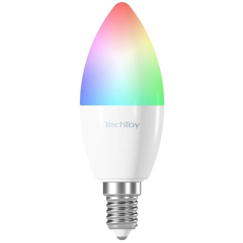 Chytrá žárovka TechToy RGB, 6W, E14, ZigBee, Chytrá, žárovka, TechToy, RGB, 6W, E14, ZigBee