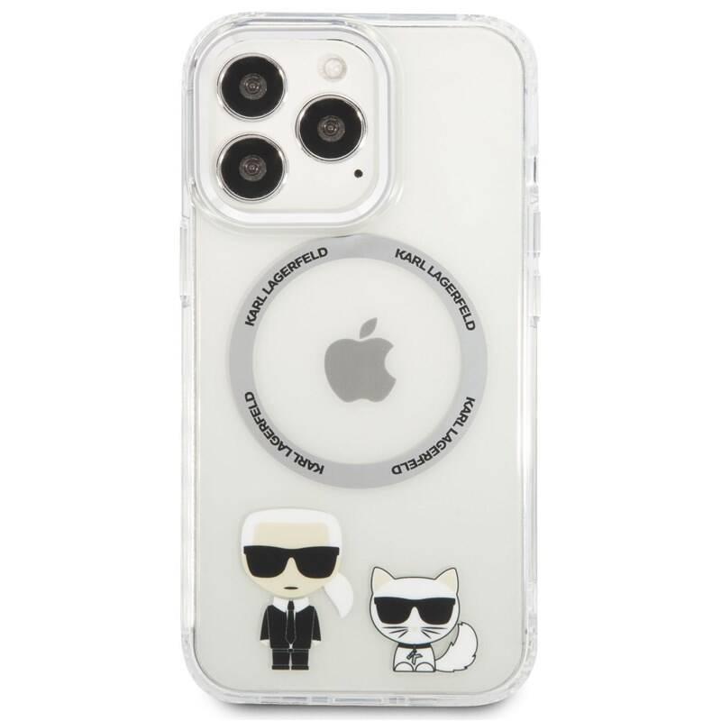 Kryt na mobil Karl Lagerfeld MagSafe Karl and Choupette na Apple iPhone 13 Pro Max průhledný