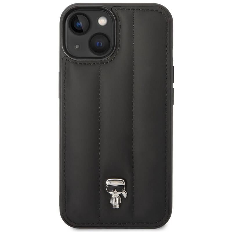 Kryt na mobil Karl Lagerfeld Quilted Puffy Ikonik Logo na Apple iPhone 14 Plus černý