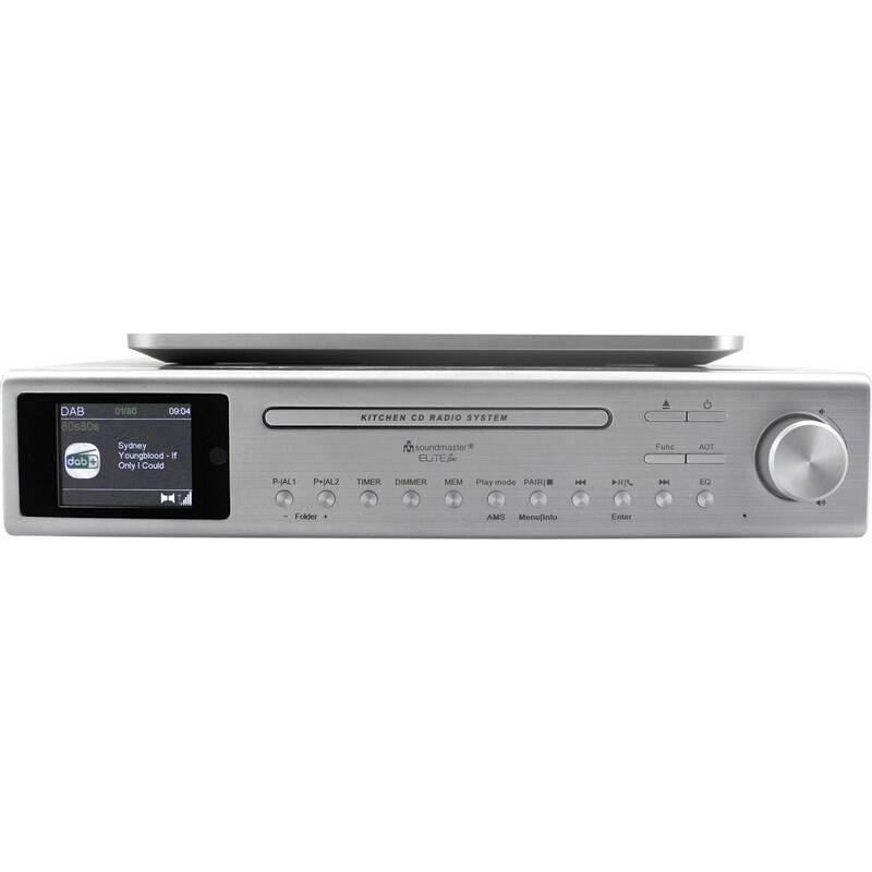 Radiopřijímač DAB CD Soundmaster UR2180SI stříbrný, Radiopřijímač, DAB, CD, Soundmaster, UR2180SI, stříbrný