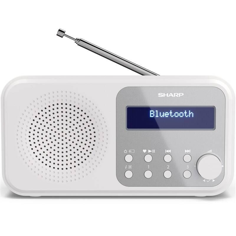 Radiopřijímač s DAB Sharp DR-P420 bílý, Radiopřijímač, s, DAB, Sharp, DR-P420, bílý