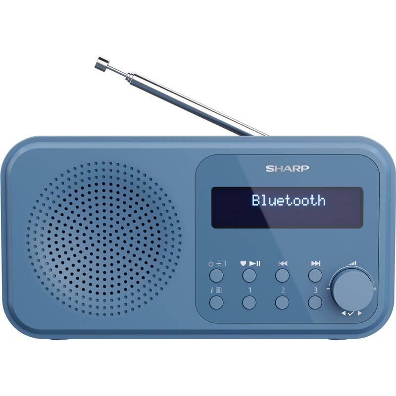 Radiopřijímač s DAB Sharp DR-P420 modrý, Radiopřijímač, s, DAB, Sharp, DR-P420, modrý