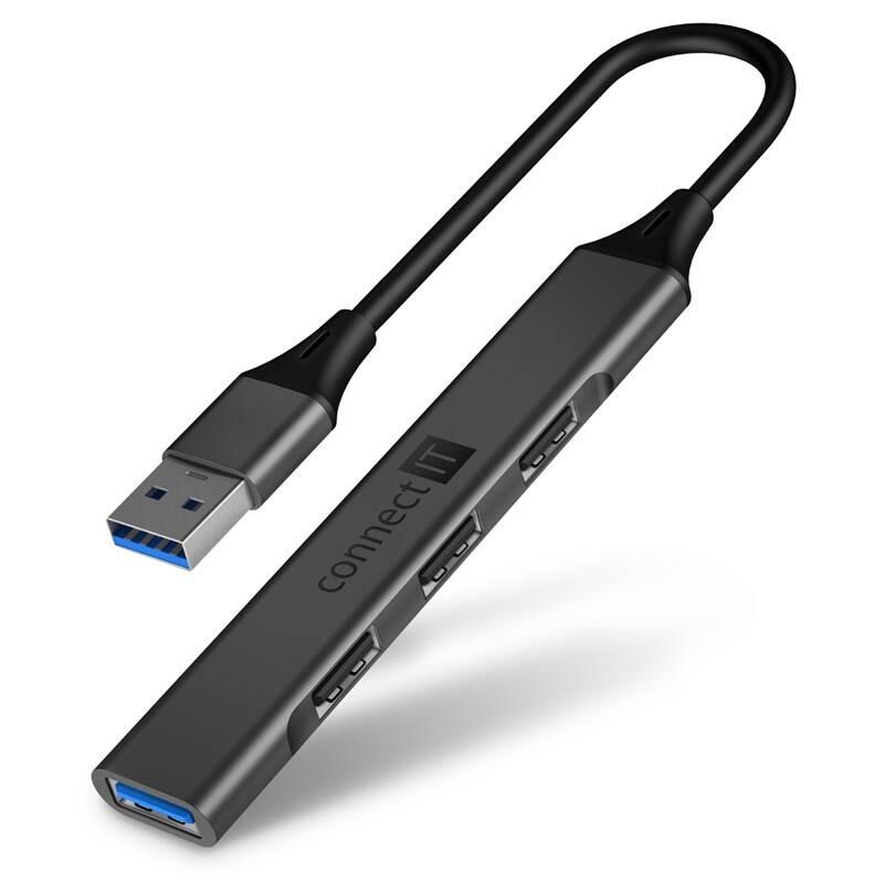 USB Hub Connect IT USB-A šedý