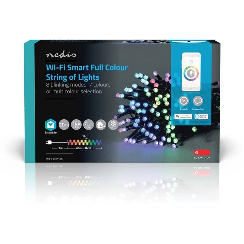 Vánoční osvětlení Nedis SmartLife LED, Wi-Fi, RGB, 168 LED, 20 m, Android IOS, Vánoční, osvětlení, Nedis, SmartLife, LED, Wi-Fi, RGB, 168, LED, 20, m, Android, IOS