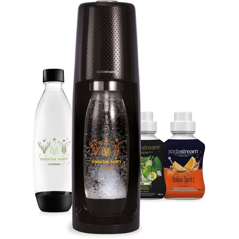 Výrobník sodové vody SodaStream Spirit Black Cocktail Pack