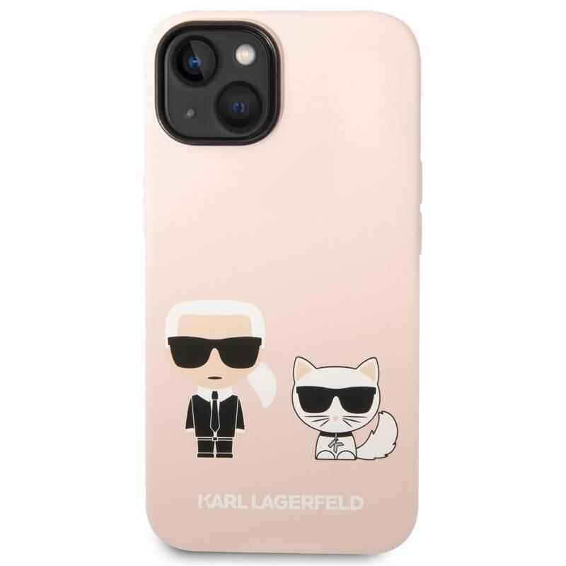 Kryt na mobil Karl Lagerfeld and Choupette Liquid Silicone na Apple iPhone 14 růžový, Kryt, na, mobil, Karl, Lagerfeld, Choupette, Liquid, Silicone, na, Apple, iPhone, 14, růžový