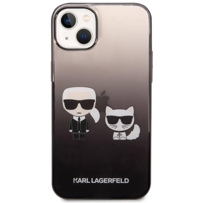 Kryt na mobil Karl Lagerfeld Gradient Karl and Choupette na Apple iPhone 14 Plus černý, Kryt, na, mobil, Karl, Lagerfeld, Gradient, Karl, Choupette, na, Apple, iPhone, 14, Plus, černý